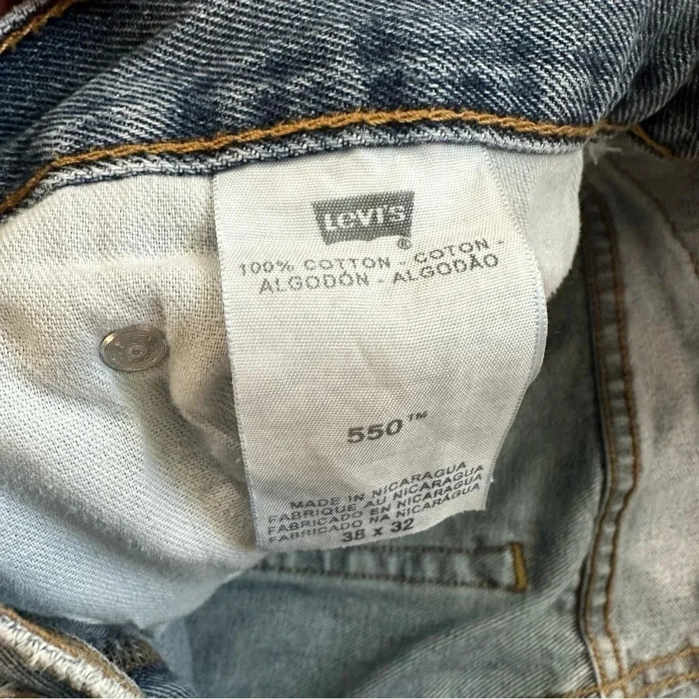 Levi's 550 Men's Straight Leg Denim Jeans Size 38x32 GUC - Picture 7 of 9